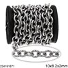 Stainless Steel Oval Link Chain 10x8.2x2mm