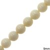 Coral White Round Beads 9mm