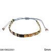 Bracelet with Miyuki Rectangular Beads 5mm