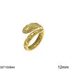 Δαχτυλίδι Ατσάλινο Φίδι 8mm, Χρυσό