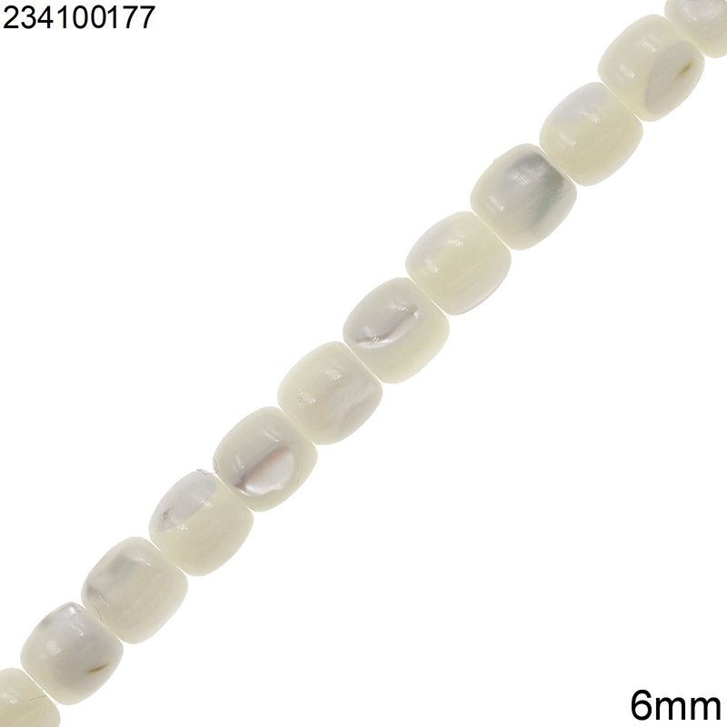 Shell Tube Beads 6mm