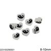 Polymer Clay Heart Yin-Yang Beads 8-10mm