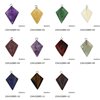 Pendant Rumbus Diamond from Different Stones 20x25mm
