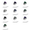 Δαχτυλίδι Ασημένιο 925 Ανδρικό με Οβάλ Ημιπολύτιμες Πέτρες 10x15mm