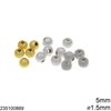 Brass Round Stardust Hollow Bead 5mm with Hole 1.5mm