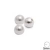 Mop-shell Half-Drilled Bead 5mm Pearl Plated