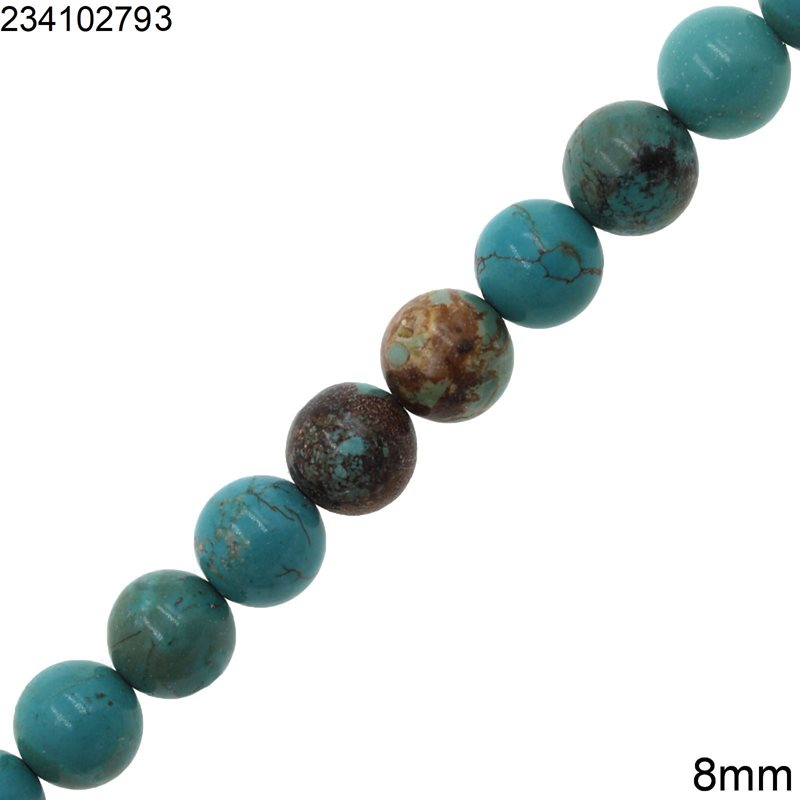 Turquoise Howlite Beads 8mm