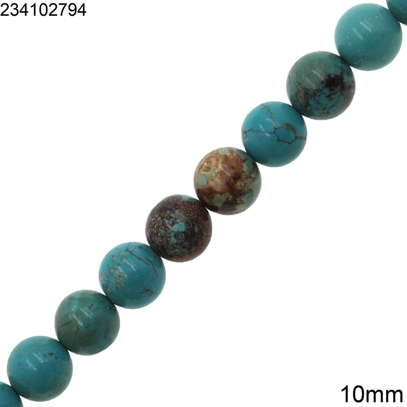 Turquoise Howlite Beads 10mm