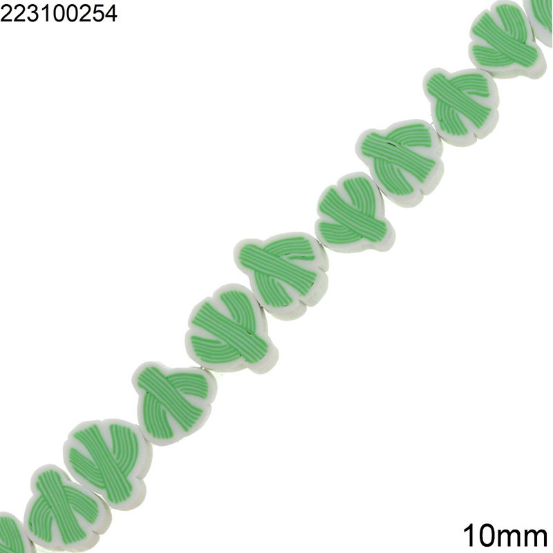 Χάνδρες Φίμο Πράσινος Κάκτος 10mm