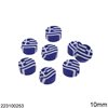 Polymer Clay Greek Flag Beads 10mm 