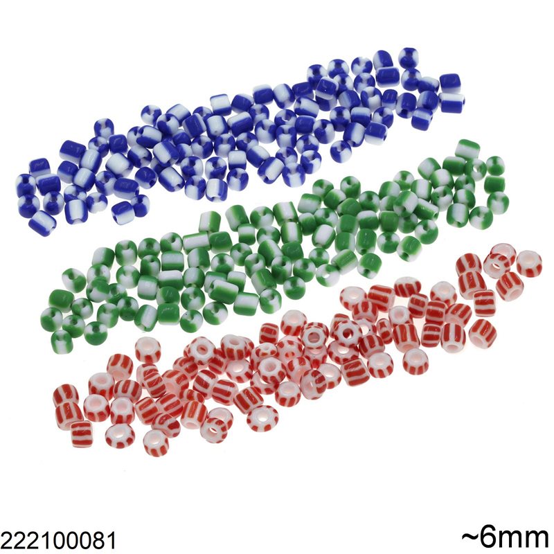 Glass Rocaille Beads ~6mm