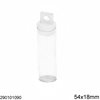 Plastic Tube Bottle 54x18mm, Transparent