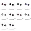 Σκουλαρίκια Ασημένια 925 Καρφάκι με Στρογγυλές Ημιπολύτιμες Πέτρες 8mm
