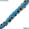 Glass Rodelle Evil Eye Beads 6x8mm