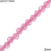 Synthetic Zircon Round Faceted Beads 2mm