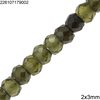 Synthetic Zircon Rodelle Faceted Beads 2x3mm 