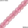 Synthetic Zircon Rodelle Faceted Beads 2x3mm 