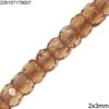 Synthetic Zircon Rodelle Faceted Beads 2x3mm 