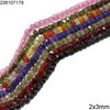 Synthetic Zircon Rodelle Faceted Beads 2x3mm 