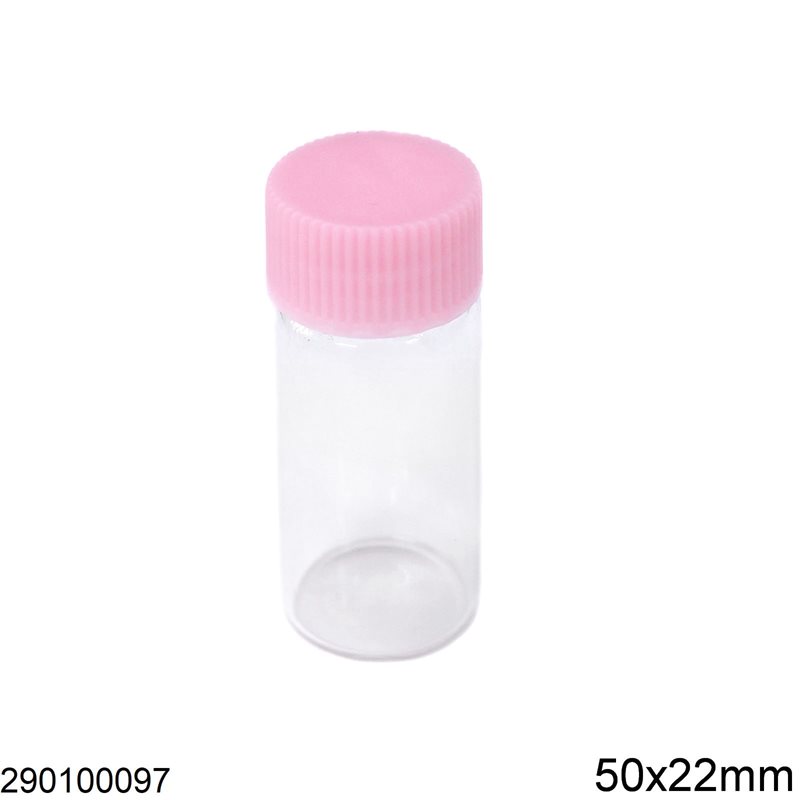 Glass Bottle with Plastic Cap 50x22mm