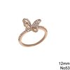 Imitation Ring Butterfly with Zircon