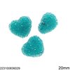 Χάνδρα Shamballa Καρδιά με Στρας "Ζαχαρωτό" 20mm