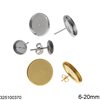 Stainless Steel Earstud with Round Cup 6-20mm