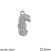 Stainless Steel Pendant and Spacer Sea Horse 20mm