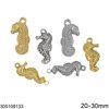Stainless Steel Pendant and Spacer Sea Horse 20mm