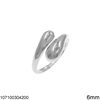 Silver 925 Ring Twisted 6mm