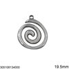 Stainless Steel Pendant Spiral 19.5mm