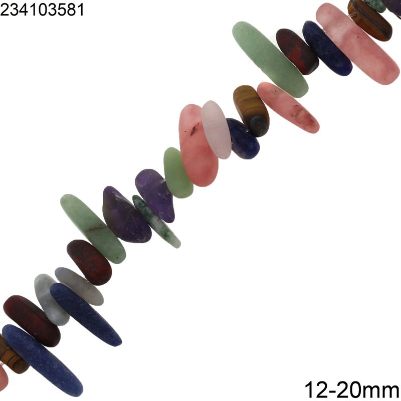 Semi Precious Stones Chips Matte Beads 12-20mm
