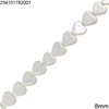 Pearl Pasta Heart Beads  8mm