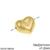 Silver 925 Bead Heart 19x22x11mm with Hole 1.2mm