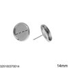 Stainless Steel Earstud with Round Cup 14-20mm
