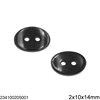 Hematine Oval Button 2x10x14mm