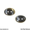 Hematine Oval Button 2x10x14mm