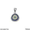 Silver 925 Pendant Evil Eye with Zircon 12mm