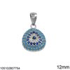 Silver 925 Pendant Evil Eye with Zircon 12mm