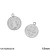Silver 925  Pendant Coin God 8-18mm