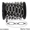Stainless Steel Twisted Oval Link Chain 16x7x1.7mm with 3 Rings 6x2mm