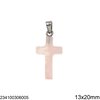 Semi Precious Stone Pendant Cross 13x20mm