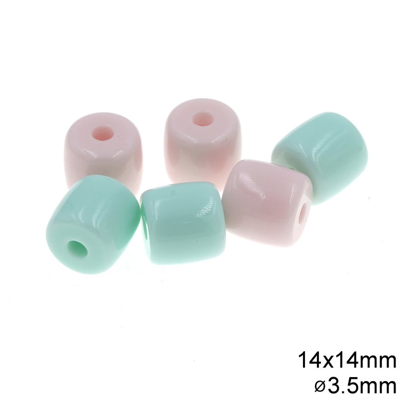 Plastic Oval Bead 14x14mm with Hole 3.5mm