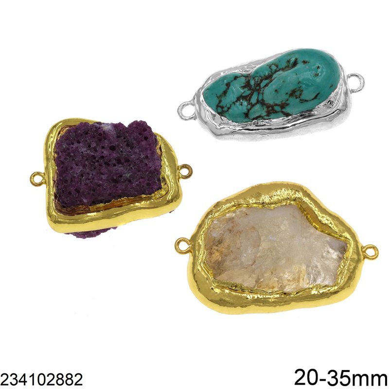 Semi Precious Stone Irregular Pendant 20-35mm