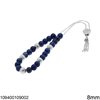 Silver 925 Kompoloi with Semi Precious Beads 8mm