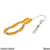 Silver 925 Kompoloi with Semi Precious Beads 8mm