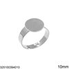 Stainless Steel Ring with Flat Base 8-12mm