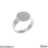 Stainless Steel Ring with Flat Base 8-12mm