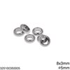 Stainless Steel Rondelle Bead with 2-5mm hole