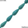 Pearshaped Turquoise Beads 12x25mm